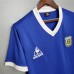 Argentina 1986 World Cup Away Blue Soccer Jersey